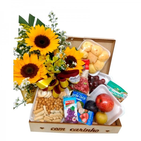  Cesta Frutas e Girassol